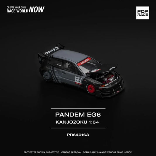 POPRACE 1:64 PANDEM CIVIC EG6 "KANJOZOKU" PR640163