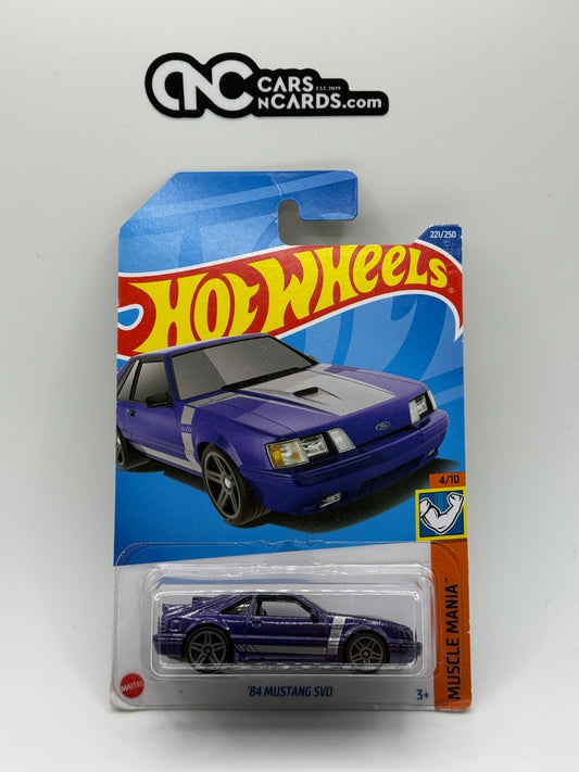 2022 Hot Wheels Muscle Mania 4/10 '84 Mustang SVO (Card Damage)