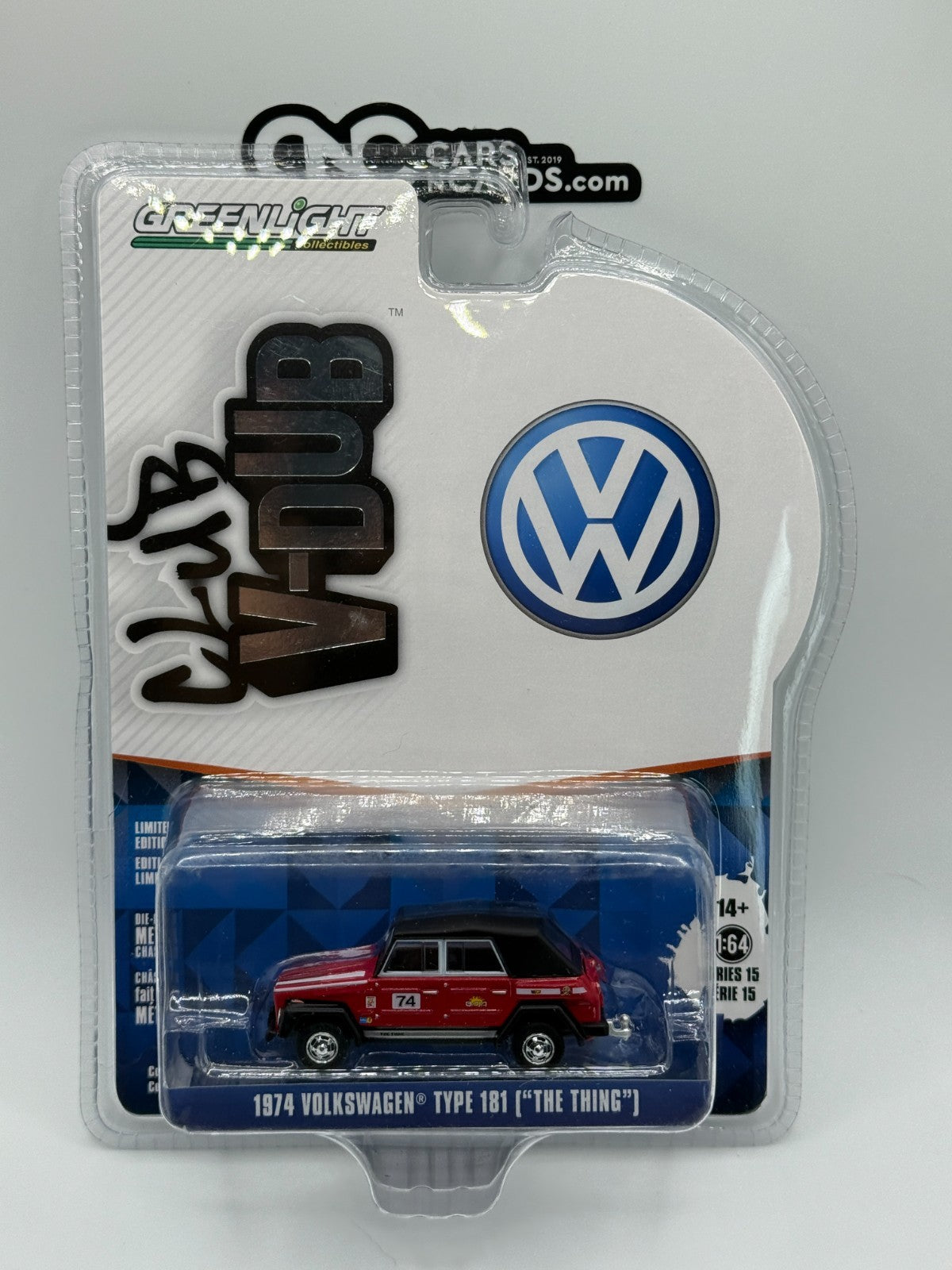 Greenlight Club V-Dub 1974 Volkswagen Type 181 ("The Thing") Red