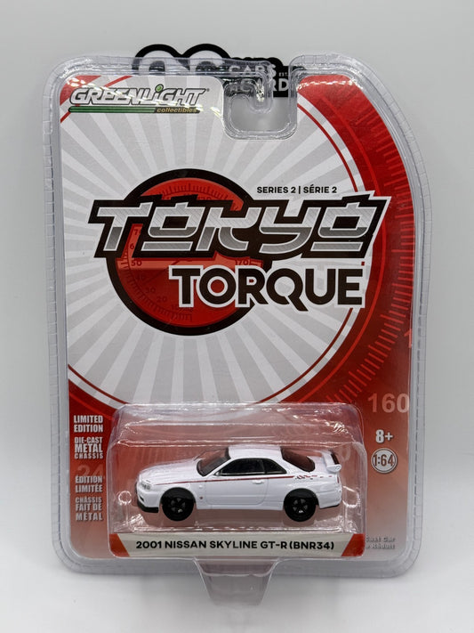 Greenlight Tokyo Torque Series 2 2001 Nissan Skyline GT-R (BNR34) White