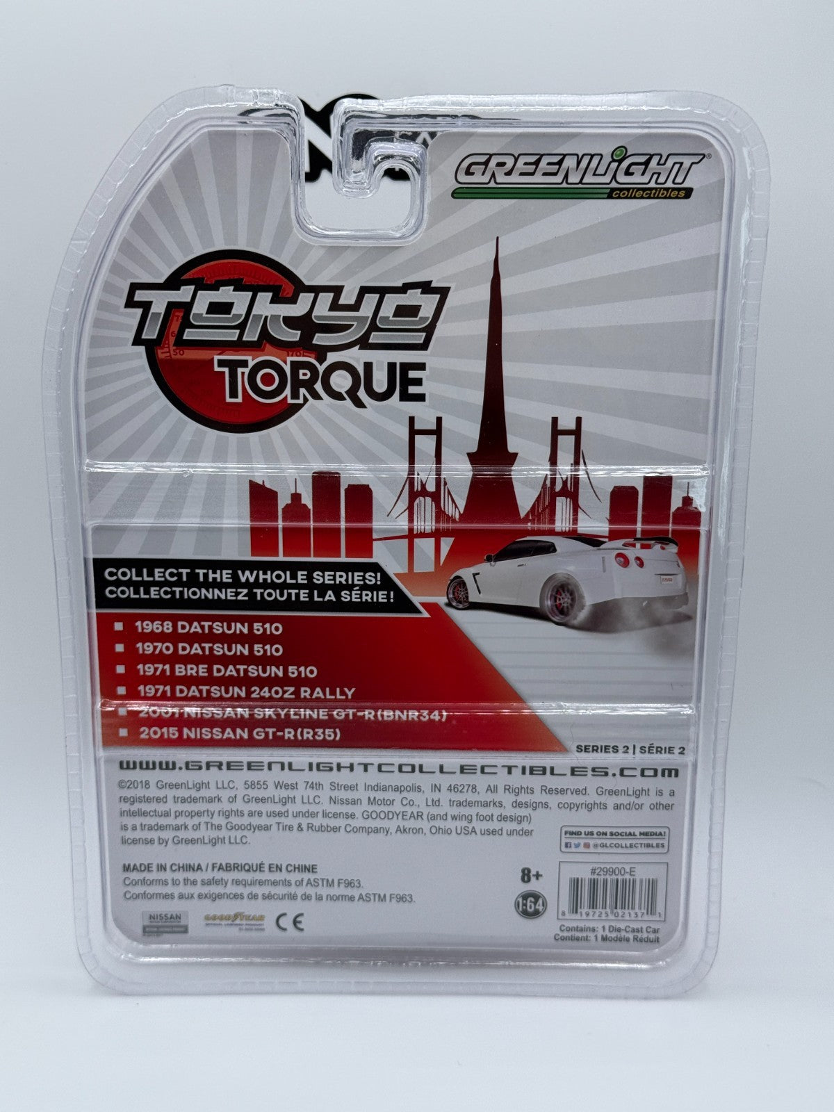 Greenlight Tokyo Torque Series 2 2001 Nissan Skyline GT-R (BNR34) White