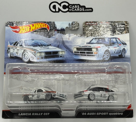 2022 Hot Wheels Premium Car Culture 2 Pack Lancia Rally 037 & '84 Audi Sport