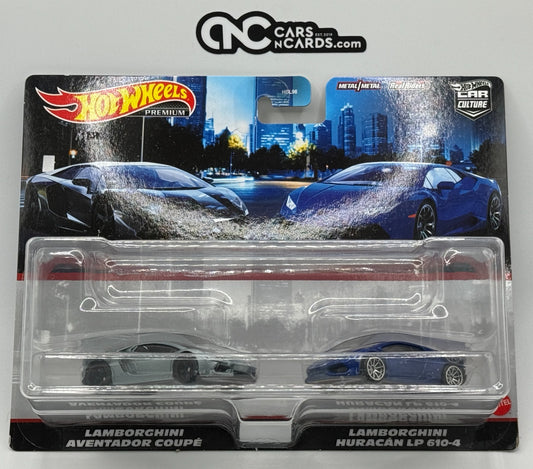 2022 Hot Wheels Premium Car Culture 2 Pack Lamborghini Aventador & Huracan