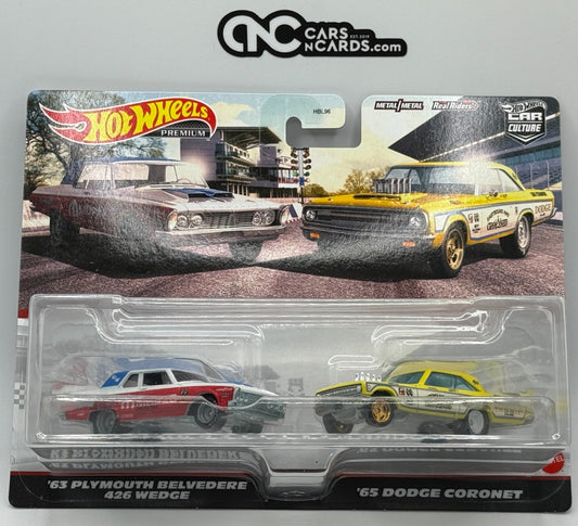 2023 Hot Wheels Premium Car Culture 2 Pack '63 Plymouth Belvedere 426 & Coronet