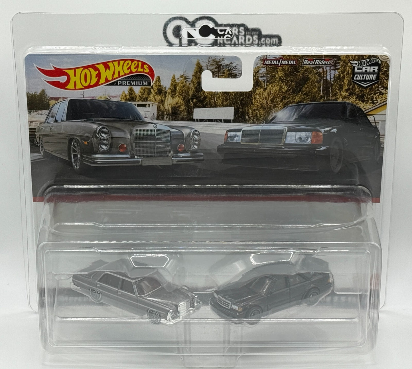 2021 Hot Wheels Premium 2 Pack '72 Mercedes-Benz 280 & 190E With Protector