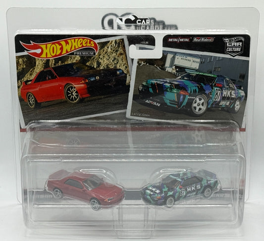 2021 Hot Wheels Premium 2 Pack Nissan Skyline GT-R (BNR32) HKS With Protector