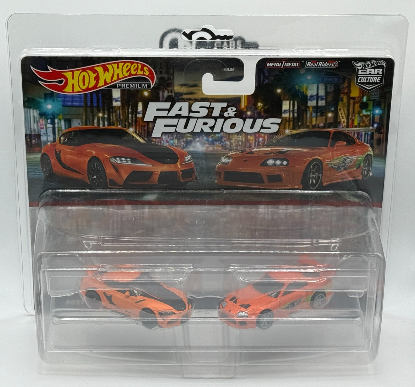 2023 Hot Wheels Premium 2 Pack 2021 Toyota GR Supra & Toyota Supra W/Protector
