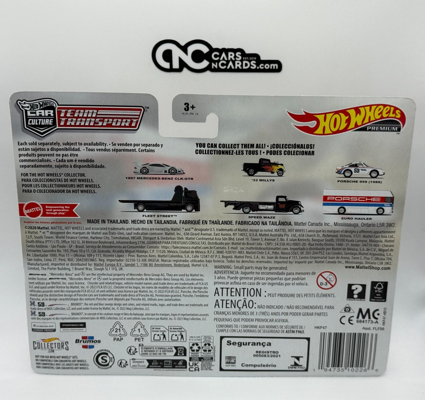 2023 Hot Wheels Premium Team Transport #61 Porsche 959 (1986) Euro Hauler