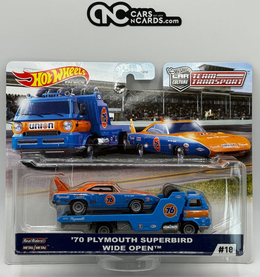 2019 Hot Wheels Premium Team Transport #18 '70 Plymouth Superbird Union 76