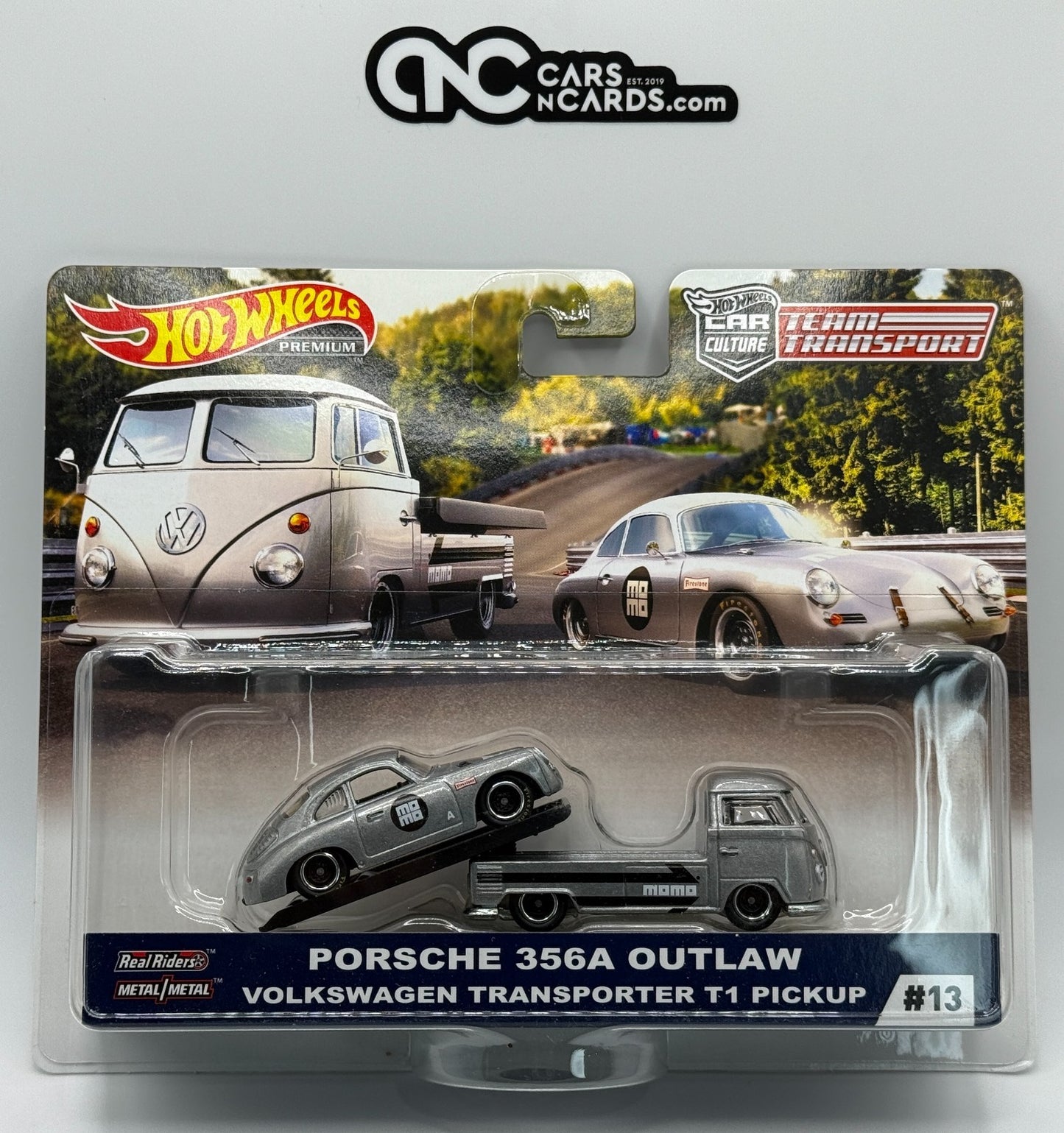 2019 Hot Wheels Premium Team Transport #13 Porsche 356A T1 Pickup (Card Crease)