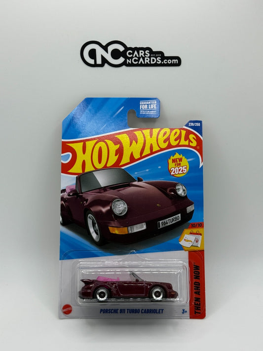 2025 Hot Wheels Then ands Now 10/10 Porsche 911 Turbo Cabriolet Purple