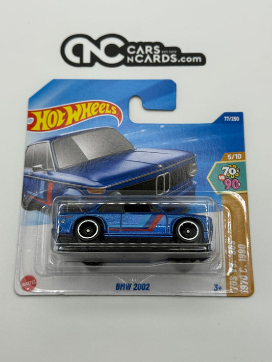 2025 Hot Wheels '70s VS. '90s 5/10 BMW 2002 Blue Short Card
