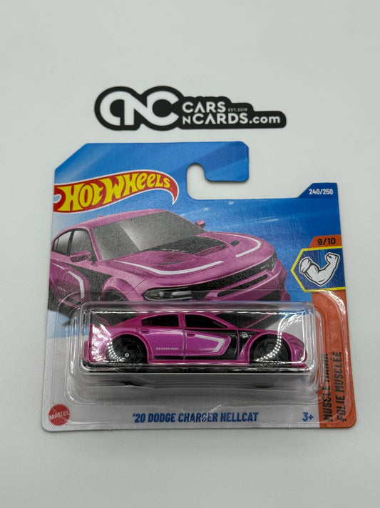 2025 Hot Wheels Muscle Mania 9/10 '20 Dodge Charger Hellcat Pink Short Card