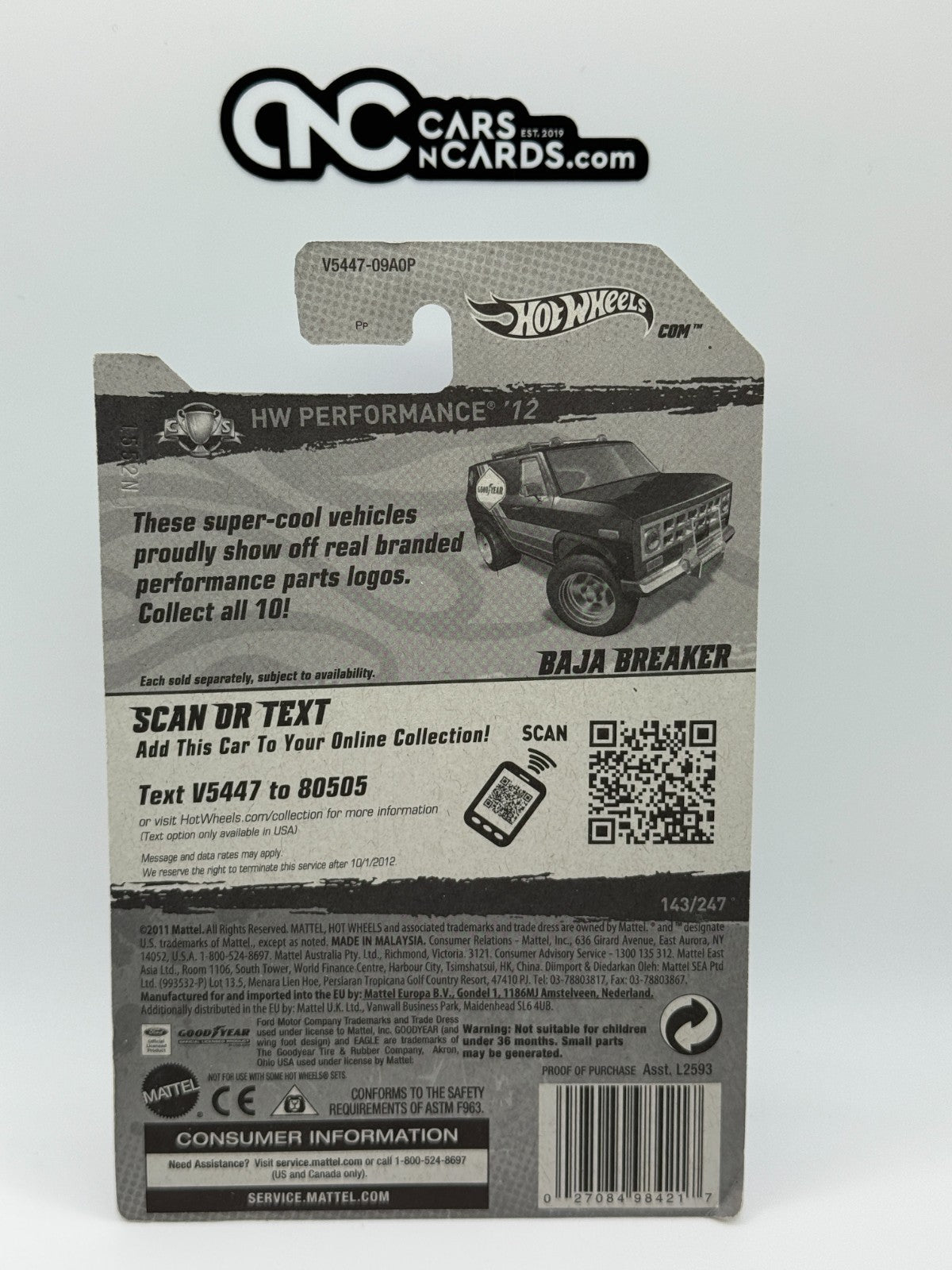2012 Hot Wheels RLC Factory Sealed Baja Breaker Goodyear Blue