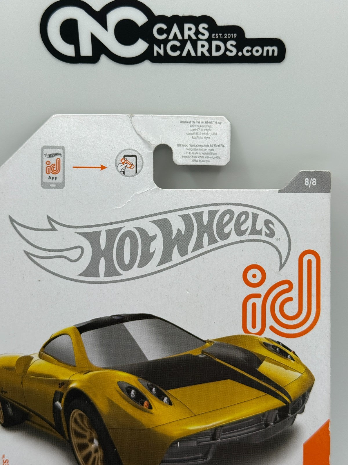 2021 Hot Wheels ID Pagani Huayra Chase 8/8 (Card Crease)