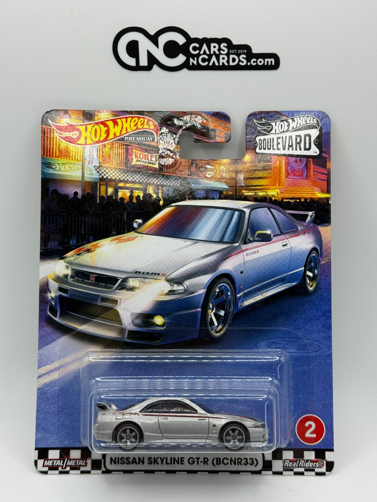 2019 Hot Wheels Premium Boulevard #2 Nissan Skyline GT-R (BCNR33) With Protector