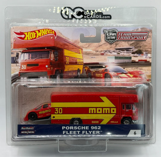 2018 Hot Wheels Premium Team Transport #6 Porsche 962 With Protector