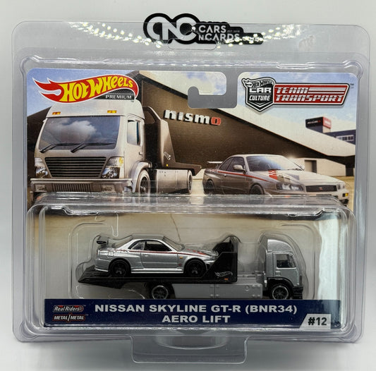 2019 Hot Wheels Premium Team Transport #12 Nissan Skyline GT-R BNR34 W/Protector