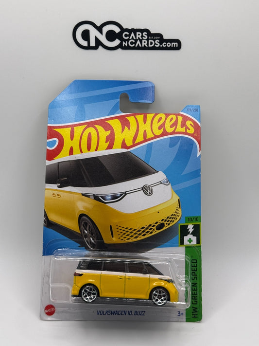 2023 Hot Wheels Volkswagen ID Buzz Yellow 173/250 (Card Damage)