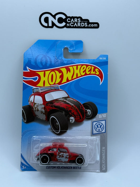 2019 Hot Wheels Volkswagen 8/10 Custom Volkswagen Beetle Red
