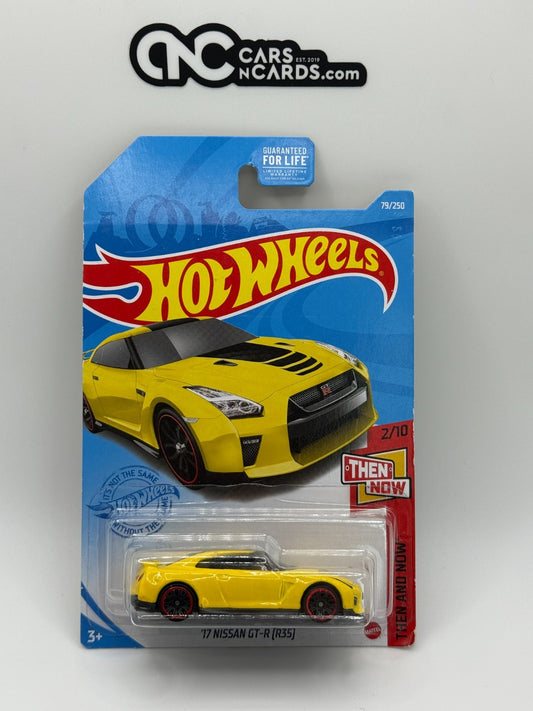 2021 Hot Wheels Then and Now 2/10 '17 Nissan GT-R (R35) (Soft Corners) Yellow