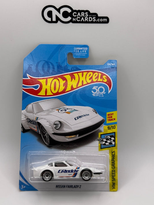 2018 Hot Wheels HW Speed Graphics 9/10 Nissan Fairlady Z Greddy Cracked Blister