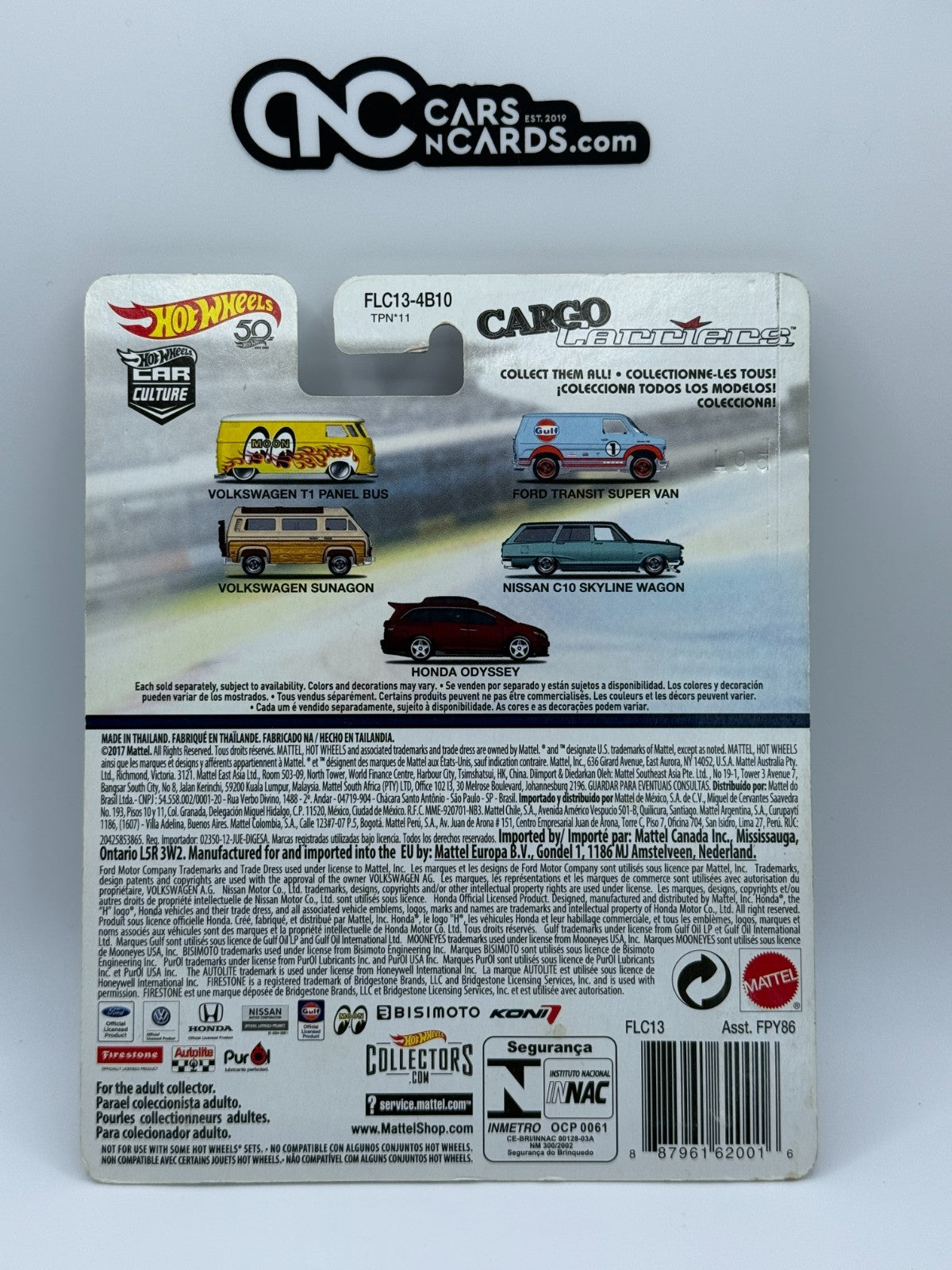 2018 Hot Wheels Premium Cargo Carriers 2/5 Ford Transit Super Van (Soft Corners)