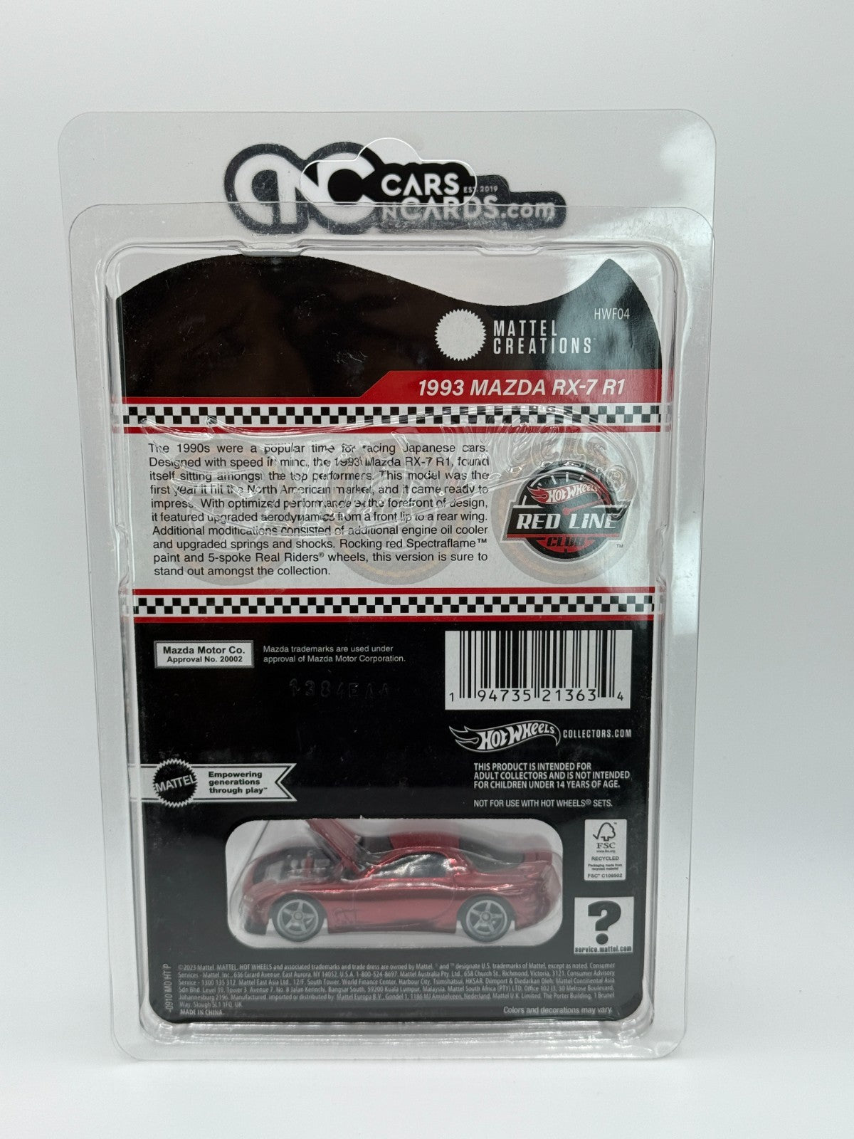 2024 Hot Wheels RLC 1993 Mazda RX-7 R1 With Protector