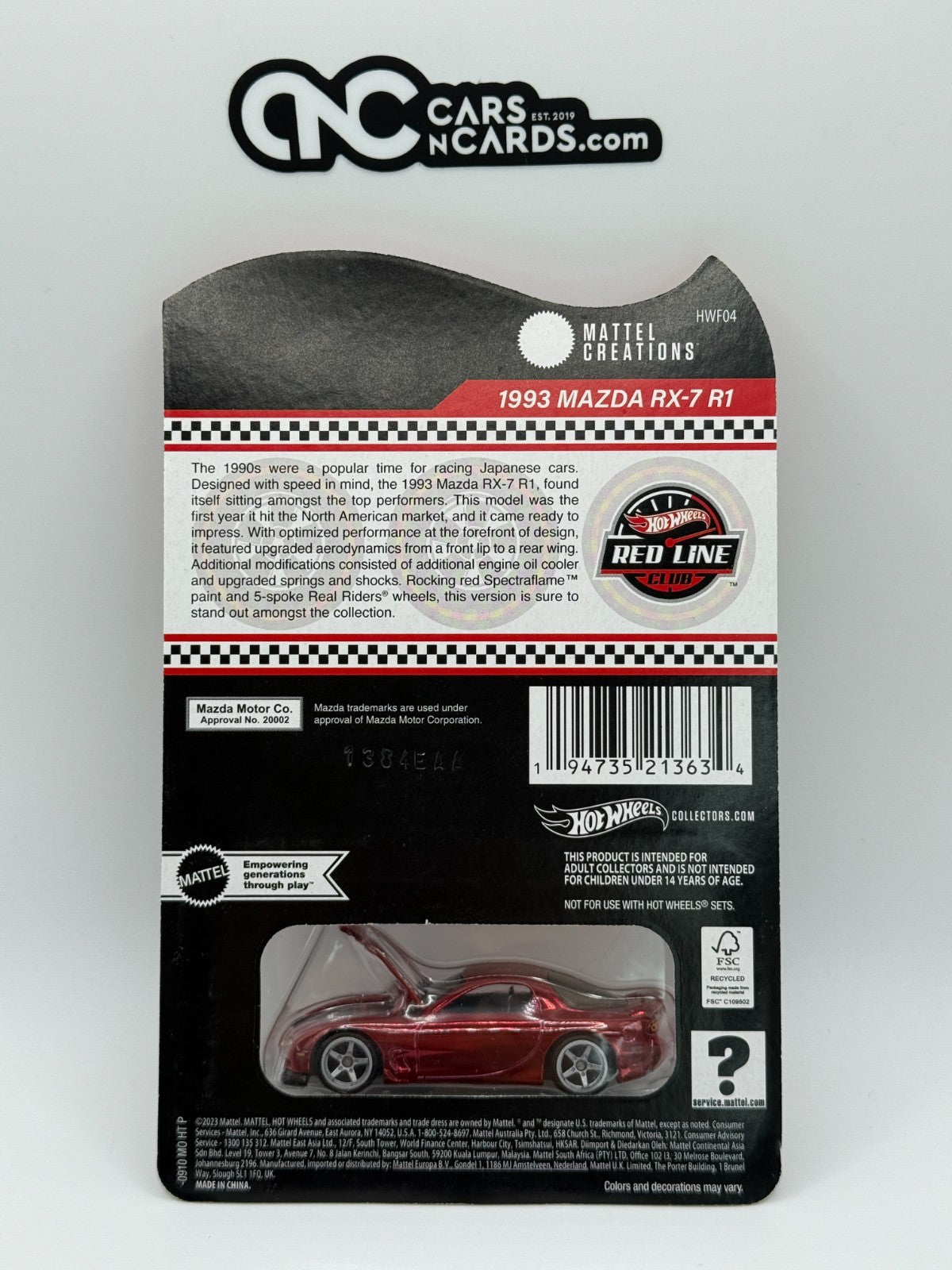 2024 Hot Wheels RLC 1993 Mazda RX-7 R1 With Protector