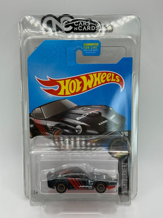 2017 Hot Wheels Super Treasure Hunt Nightburnerz Nissan Fairlady Z Card Crease