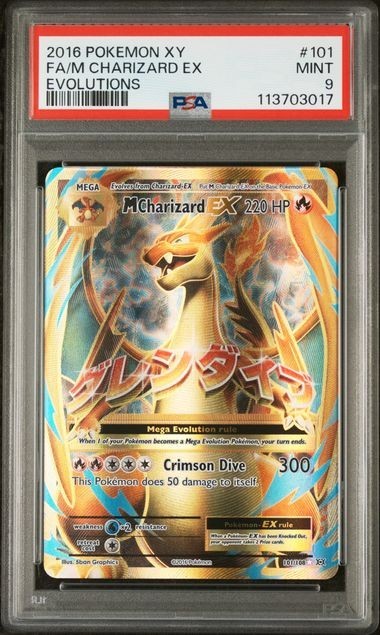 2016 POKEMON XY EVOLUTIONS #101 FA/M CHARIZARD EX EVOLUTIONS PSA 9