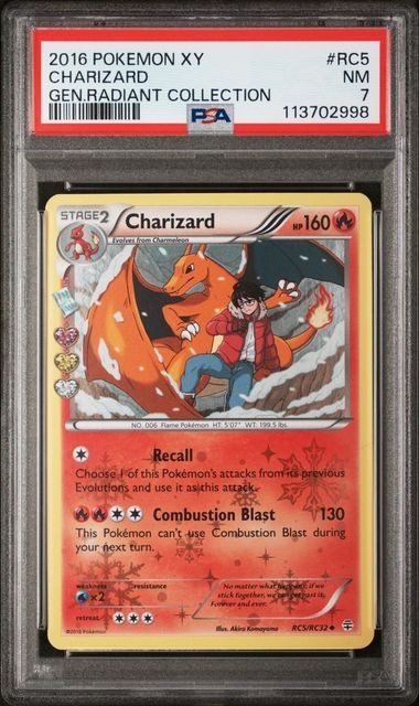 2016 POKEMON XY GENERATIONS RADIANT COLLECTION #RC5 CHARIZARD GEN.RADIANT PSA 7