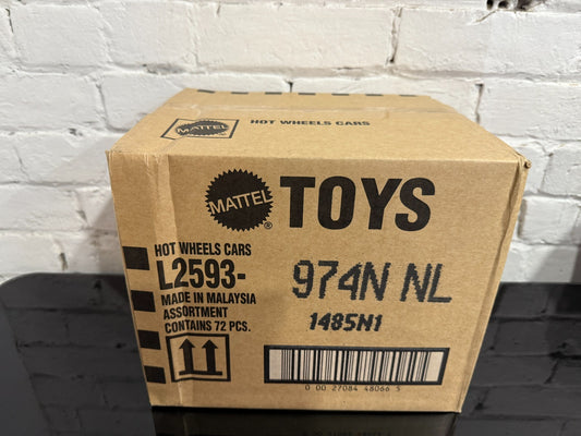 2025 Hot Wheels Mainline Factory Sealed "N" Case US Card 72 Pieces