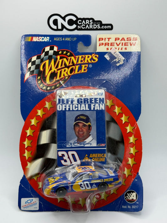 2002 Winner's Circle Pit Pass Series Jeff Green Official Fan AOL #30 Card Damage