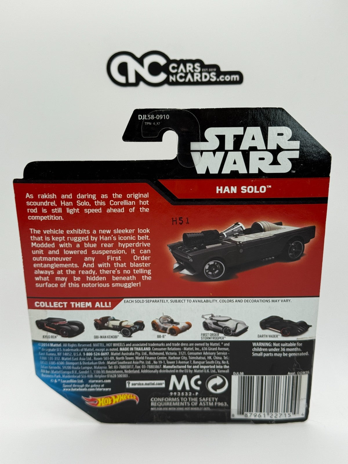 2015 Hot Wheels Disney Star Wars Han Solo