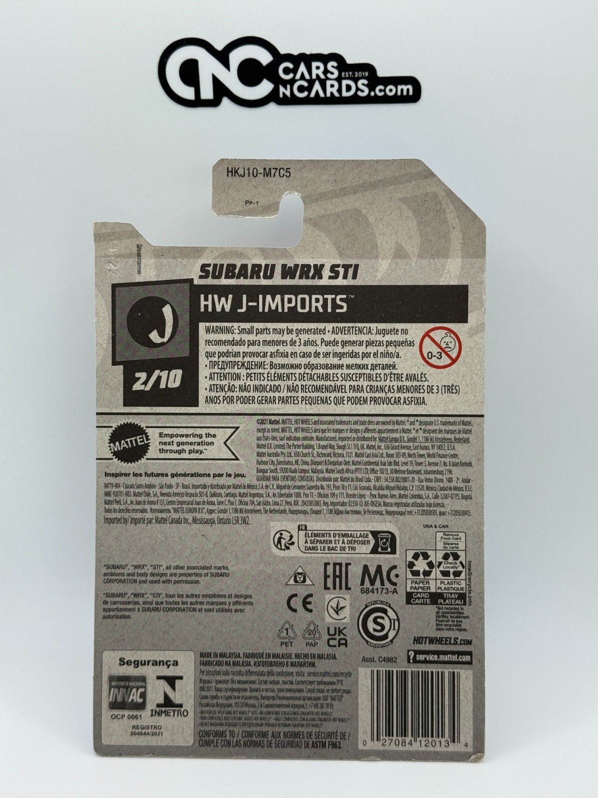 2023 Hot Wheels HW J-Imports Subaru WRX STI Blue (Soft Corners)