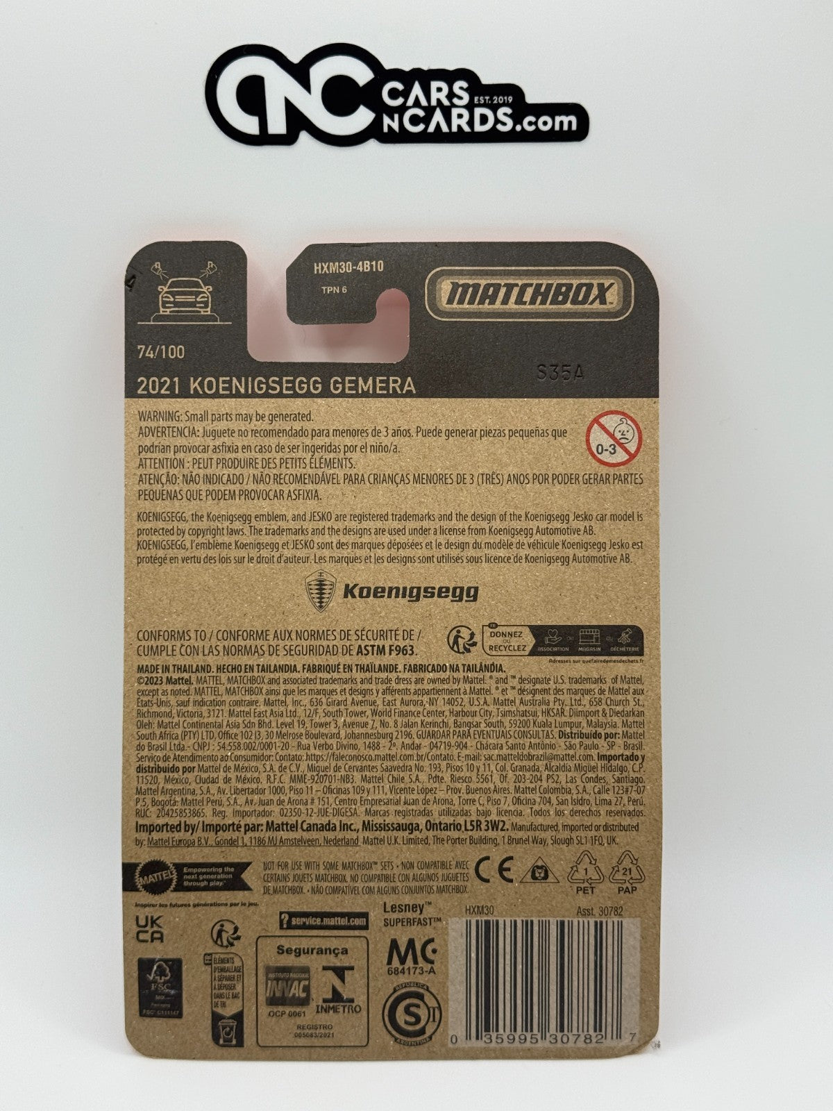 2023 Matchbox 2021 Koenigsegg Gemera 74/100