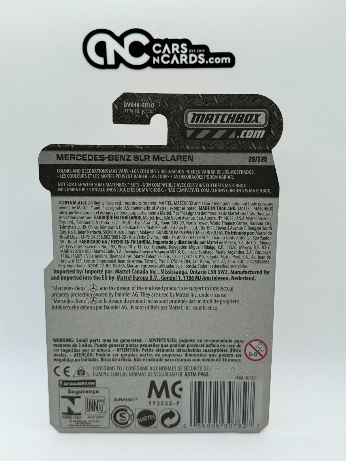 2016 Matchbox Mercedes-Benz SLR McLaren 29/125