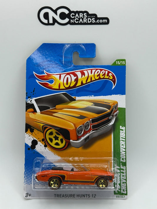 2012 Hot Wheels Treasure Hunt '70 Chevy Chevelle Convertible (Card Crease)