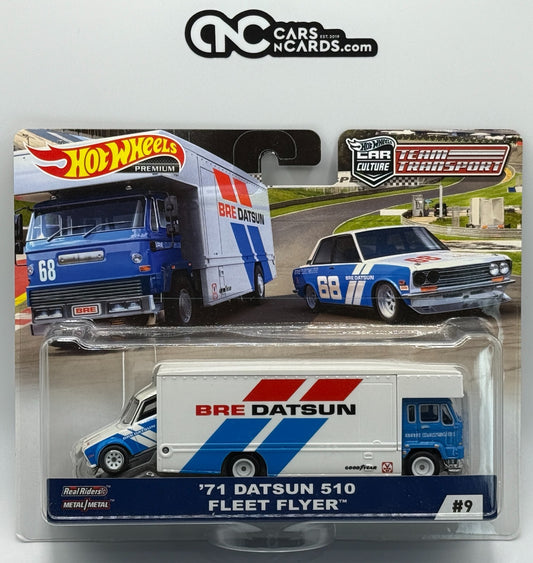 2019 Hot Wheels Premium Car Team Transport #9 '71 Datsun 510 Fleet Flyer