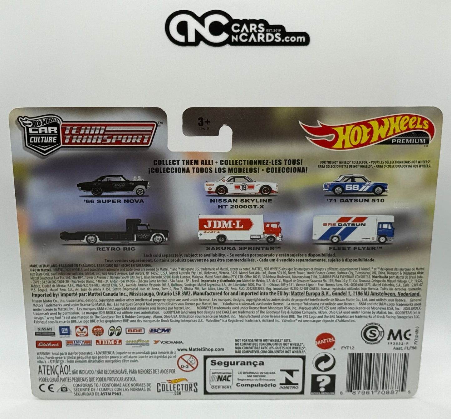 2019 Hot Wheels Premium Car Team Transport #9 '71 Datsun 510 Fleet Flyer