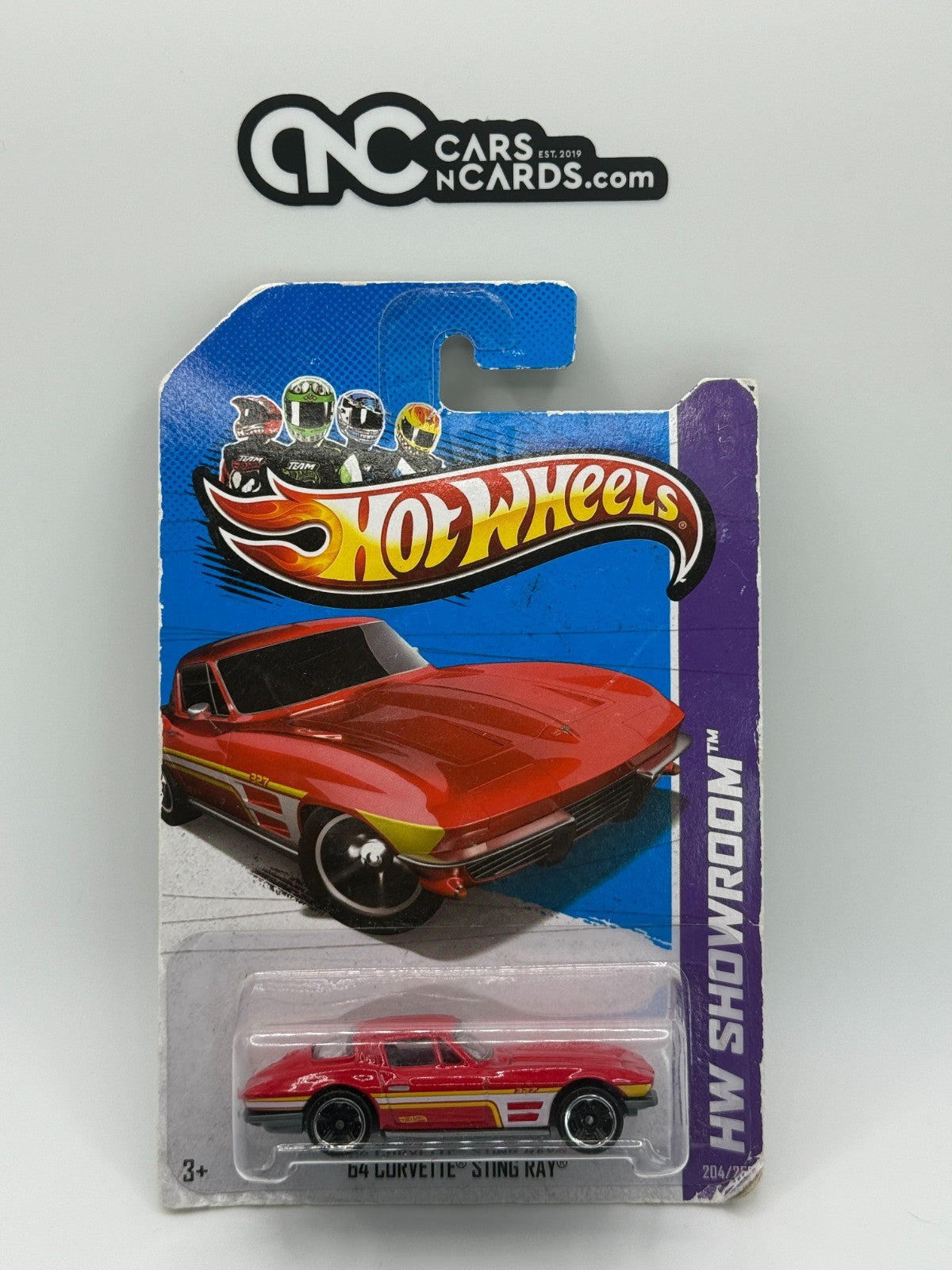 2013 Hot Wheels HW Showroom '64 Corvette Stingray (Heavy Card Damage)