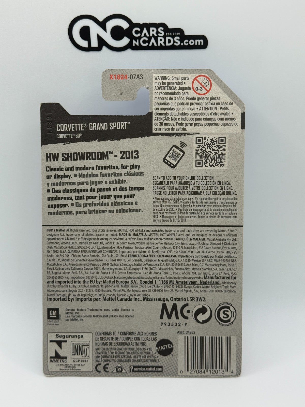 2013 Hot Wheels HW Showroom Corvette Grand Sport (Soft Corners)