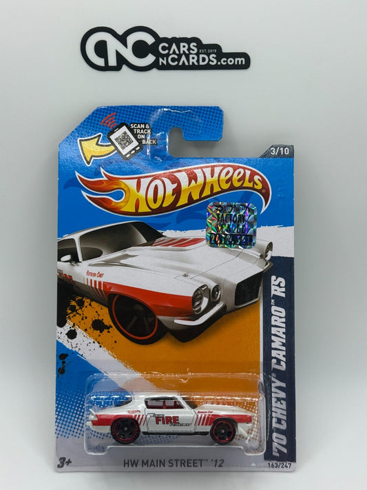 2012 Hot Wheels Factory Sealed '70 Chevy Camaro RS (Card Crease)
