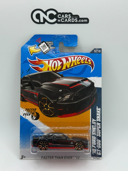 2012 Hot Wheels '10 Ford Shelby GT-500 Super Snake Black (Card Crease)