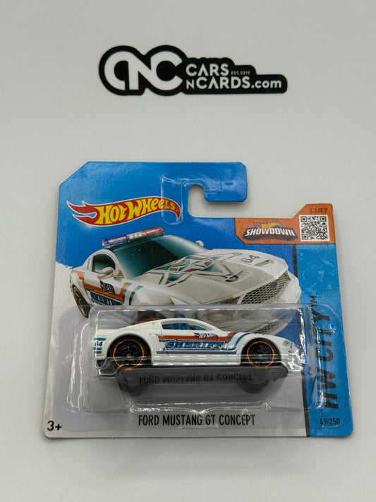 2015 Hot Wheels HW City Ford Mustang GT Concept Sheriff White (Short Card)