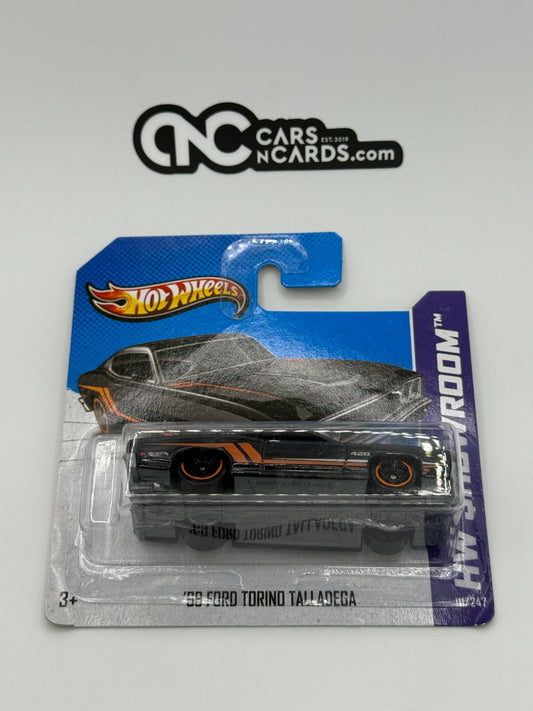 2012 Hot Wheels HW Showroom '69 Ford Torino Talladega Short Card (Soft Corners)