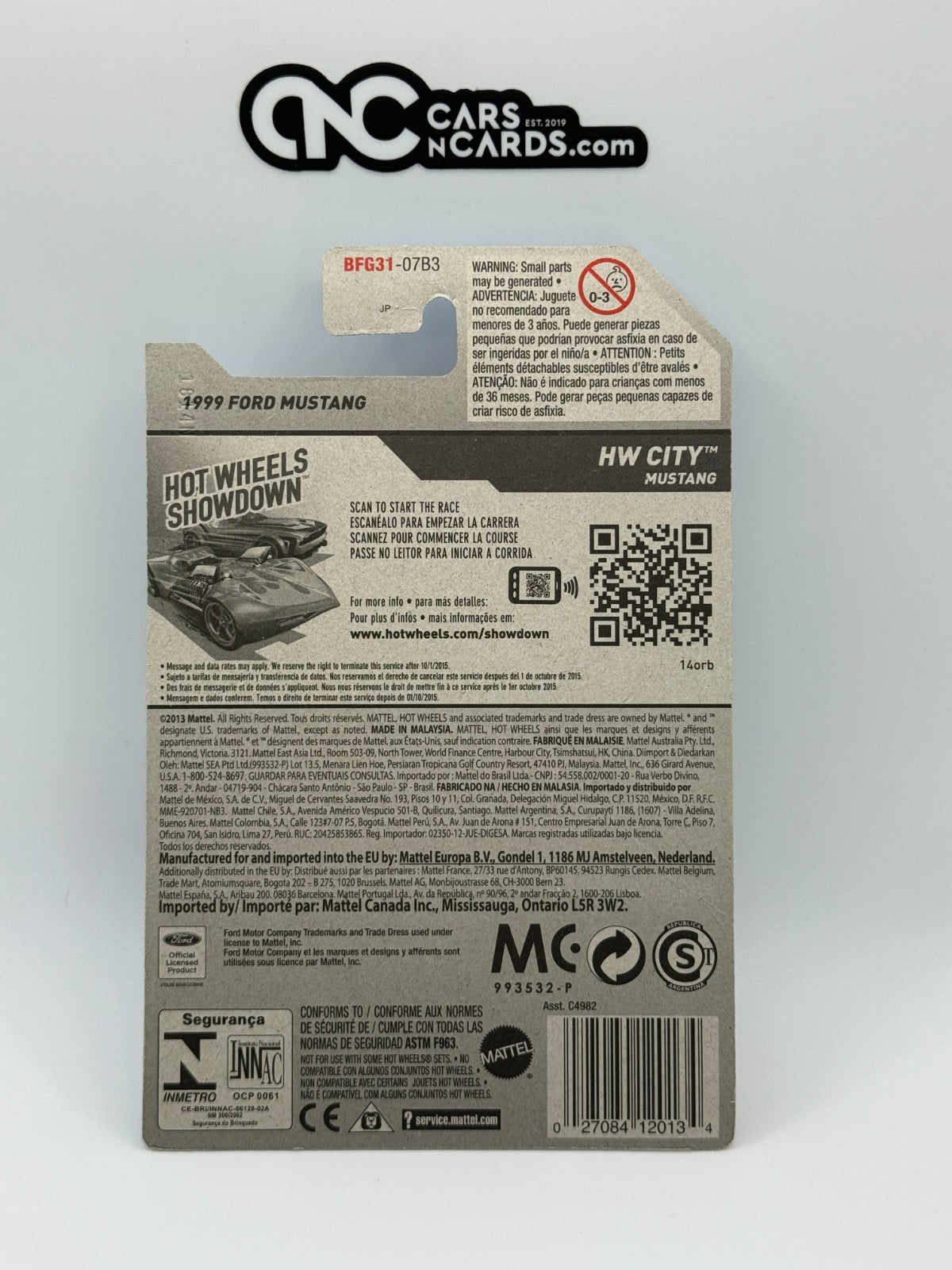 2014 Hot Wheels HW City 1999 Ford Mustang Silver