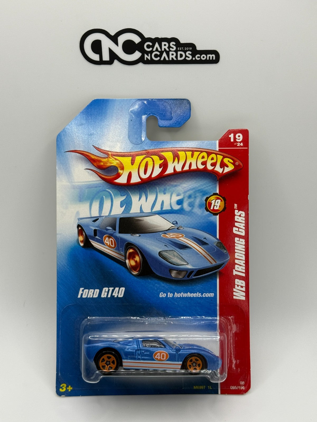 2008 Hot Wheels Web Trading Cars 19/24 Ford GT40 Blue
