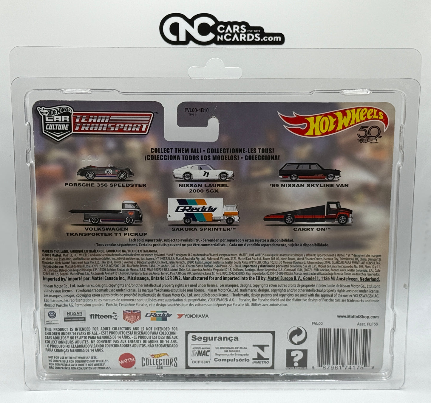 2018 Hot Wheels Premium Team Transport '69 Nissan Skyline Van #3 (Small Crease)